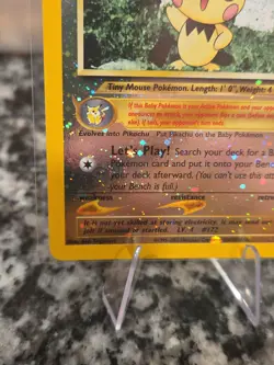 PICHU BLACK STAR Best Promo 35 NEW Reverse Holo Foil Pokemon TCG League Unplayed - Image 5