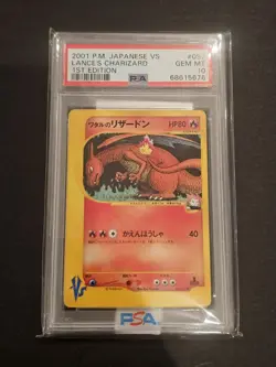 2001 Pokemon Japanese VS Lance's Charizard #097 1st Edition PSA GEM MINT 10 - Image 1