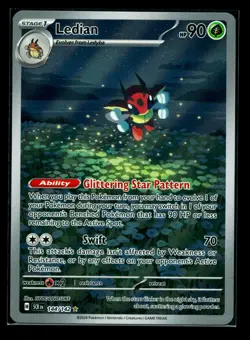 Ledian 144/142 - SV07: Stellar Crown (SCR) Illustration Rare Pokemon TCG NM - Image 1