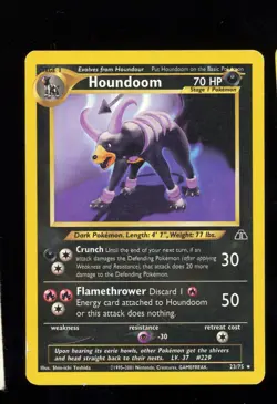 Houndoom 23/75 Neo Discovery Regular rare Pokemon TCG - MP - Image 1