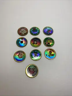 Vintage 1999 Pokemon Battling Coin Game Lot of 10 Coins All Different Coins - Image 1
