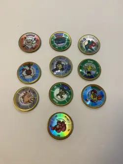 Vintage 1999 Pokemon Battling Coin Game Lot of 10 Coins All Different Coins - Image 2