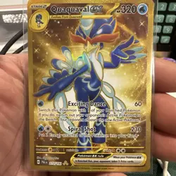 Pokemon TCG Quaquaval ex 273/193 Gold Secret Rare Paldea Evolved SV02 - Image 1