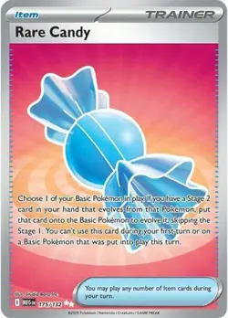 Pokemon Rare Candy - 175/132 - Ultra Rare NM-Mint Mega Evolution Base Set - Image 1