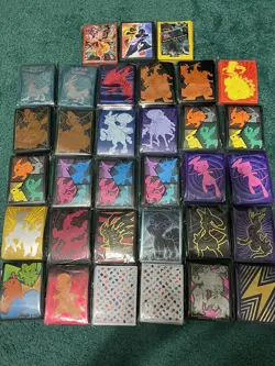 Pokemon TCG Various Sets ETB/Box Deck Sleeves Sealed (Lot Of 38) - Image 1