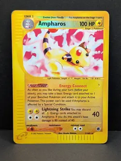 Ampharos 002/165 Expedition Base Set Reverse Holo Rare Pokemon TCG Nintendo HP - Image 1