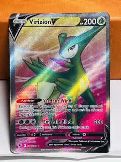 Pokemon Astral Radiance Virizion V Full Art Ultra Rare Holo 164/189 NM - Image 1