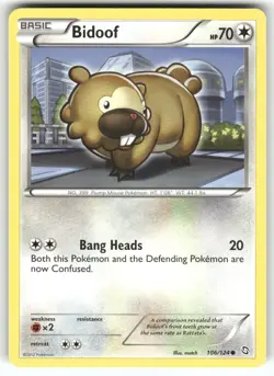 Bidoof Dragons Exalted Common Pokemon Moderately played - Image 1