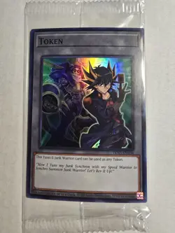 Yusei & Junk Warrior TKN5-EN034 Doom of Dimensions Yugioh Token SR Mint Sealed - Image 1