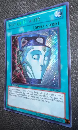 Yugioh Pot of Duality 1st Edition Secret Rare DREV-EN062 VLP/NM (A) - Image 4