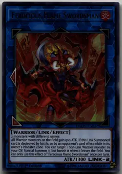 Ferocious Flame Swordsman Ultra Rare Duel Overload DUOV-EN032 LP - Image 1
