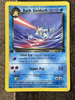 Dark Golduck 37/82 Team Rocket 1st Edition Pokemon Card 2000 WOTC - Image 1