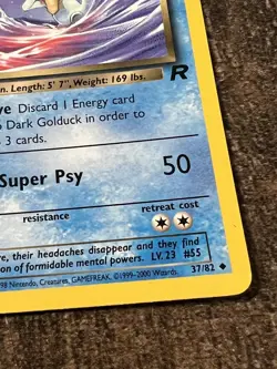 Dark Golduck 37/82 Team Rocket 1st Edition Pokemon Card 2000 WOTC - Image 2