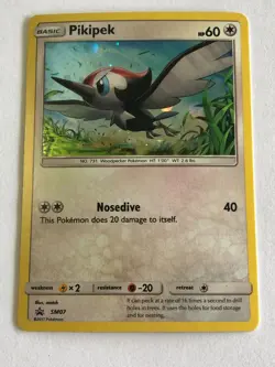 Pokemon Card Black Star Promo Holographic Pikipek SM07 Near Mint - Image 1