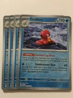 Pokemon Card Paradox Rift 4x Playset Reverse Holographic Octillery 034/182 NM - Image 1