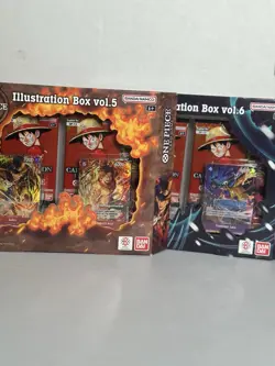 NEW SEALED One Piece Illustration Box Vol. 5 & 6 SET of BOTH! BANDAI CARD GAME - Image 1