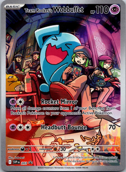 Team Rocket's Wobbuffet 203 SV: Scarlet & Violet Promo Cards Holo Pokemon TCG NM - Image 1