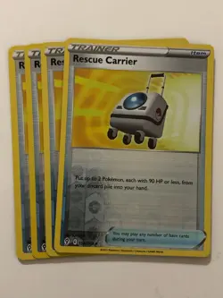 Pokemon Card Evolving Skies 4x Playset Reverse Holo Rescue Carrier 154/203 NM - Image 1