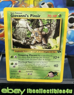 Pokemon Card Giovanni's Pinsir Gym Challenge 24/132 Rare WOTC 2000 NM F/S - Image 1