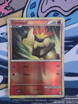 Cyndaquil 61/123 Heartgold & Soulsilver Reverse Holo Pokemon Card - Image 1