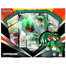 Pokemon TCG Copperajah V Box 4 Booster Packs SS 2 Rebel Clash, 2 Unk Promo Card - Image 1