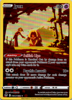 Jynx - TG04/TG30 - Pokemon Silver Tempest Trainer Gallery Holo Card NM - Image 1
