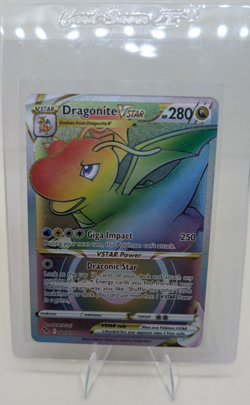 Dragonite VSTAR (Rainow) Pokemon GO 081/078 Secret Rare Pokemon Card NM - Image 1