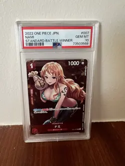PSA 10 One Piece Card Nami ST01-007 Winner Promo Japanese Standard Battle Japan - Image 1
