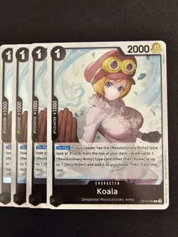 4x OP12-086 Koala R Playset- One Piece Card Game Legacy of the Master Eng - Image 1