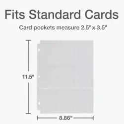 100 Oxford Poly Trading Card Sheets, PVC-FREE, Double-Sided Top-Loading - Image 2