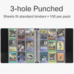100 Oxford Poly Trading Card Sheets, PVC-FREE, Double-Sided Top-Loading - Image 5