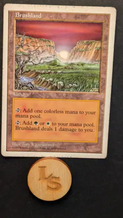Brushland MTG Core Set 5th Edition Regular NM jjc - Image 1