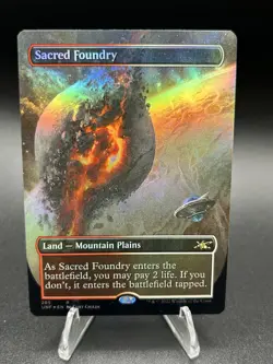 Magic The Gathering Sacred Foundry (Borderless) Unfinity Foil - Image 1