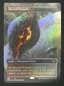 Magic The Gathering Sacred Foundry (Borderless) Unfinity Foil - Image 5