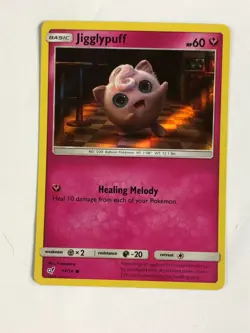 Pokemon TCG Detective Pikachu Holographic Jigglypuff 14/18 Near Mint - Image 1