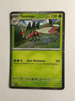 Pokemon TCG Promo SVP 187 Holographic Yanmega W Swirl Near Mint - Image 1