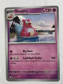 Pokemon TCG 151 Printer Hickey Error Slowbro 080/165 Near Mint - Image 1