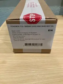 Pokemon TCG Evolving Skies Booster Box Case Sword & Shield SEALED First Print 4 - Image 1