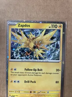 Zapdos Cosmos Holo Rare SVP Promo 157 Pokemon Scarlet & Violet - Surging Sparks - Image 2