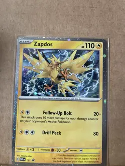 Zapdos Cosmos Holo Rare SVP Promo 157 Pokemon Scarlet & Violet - Surging Sparks - Image 3