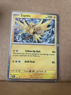 Zapdos Cosmos Holo Rare SVP Promo 157 Pokemon Scarlet & Violet - Surging Sparks - Image 4