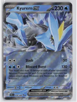 Pokemon Kyurem ex 028/086 Holo Double Rare SV: Black Bolt NM - Image 1
