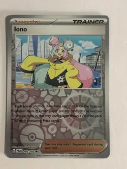 Pokemon TCG Paldea Evolved Reverse Holographic Iono 185/193 Near Mint - Image 1
