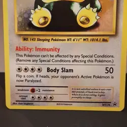 Pokemon TCG Snorlax XY Black Star Promos XY179 good condition ships fast - Image 3