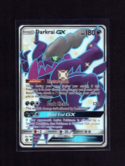 2019 Pokemon Sun & Moon Hidden Fates DARKRAI GX #SV70 Shiny Rare Full Art - Image 1