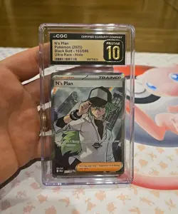 2025 POKEMON BLK EN-BLACK BOLT ULTRA RARE #163 N'S PLAN CGC Pristine 10 🔥 💎 - Image 1
