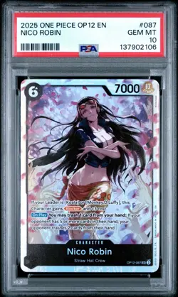 2025 One Piece OP12-Legacy of The Master #087 Nico Robin PSA 10 - Image 1