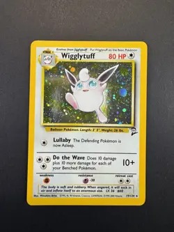 Pokemon Card Wigglytuff 19/130 Holo Rare Base Set 2 WOTC Light Play + - Image 1