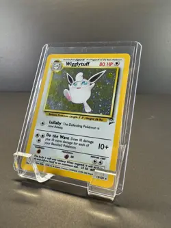 Pokemon Card Wigglytuff 19/130 Holo Rare Base Set 2 WOTC Light Play + - Image 2
