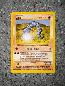 Pokemon TCG Cards SHADOWLESS Base Set Onix 56/102 - Image 3